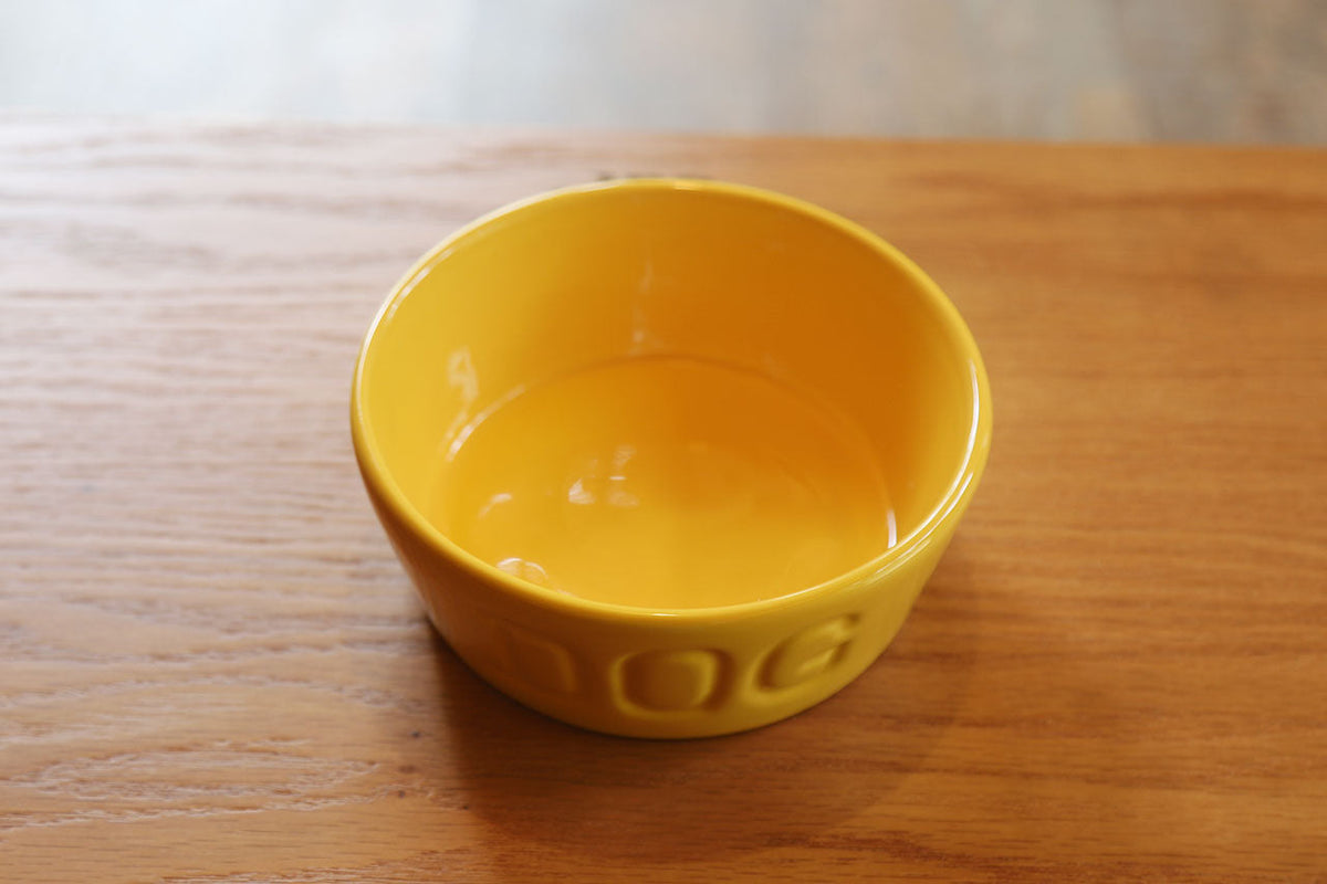 BAUER POTTERY｜バウアーポタリー【DOG BOWL S / イエロー】 – and-g